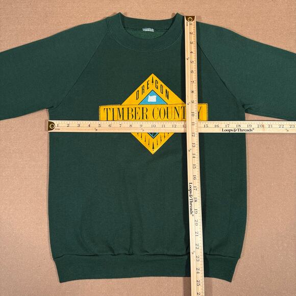 Vintage Oregon Timber Country 80s Outdoors Hiking Nature Crewneck Size Small - Picture 7 of 7